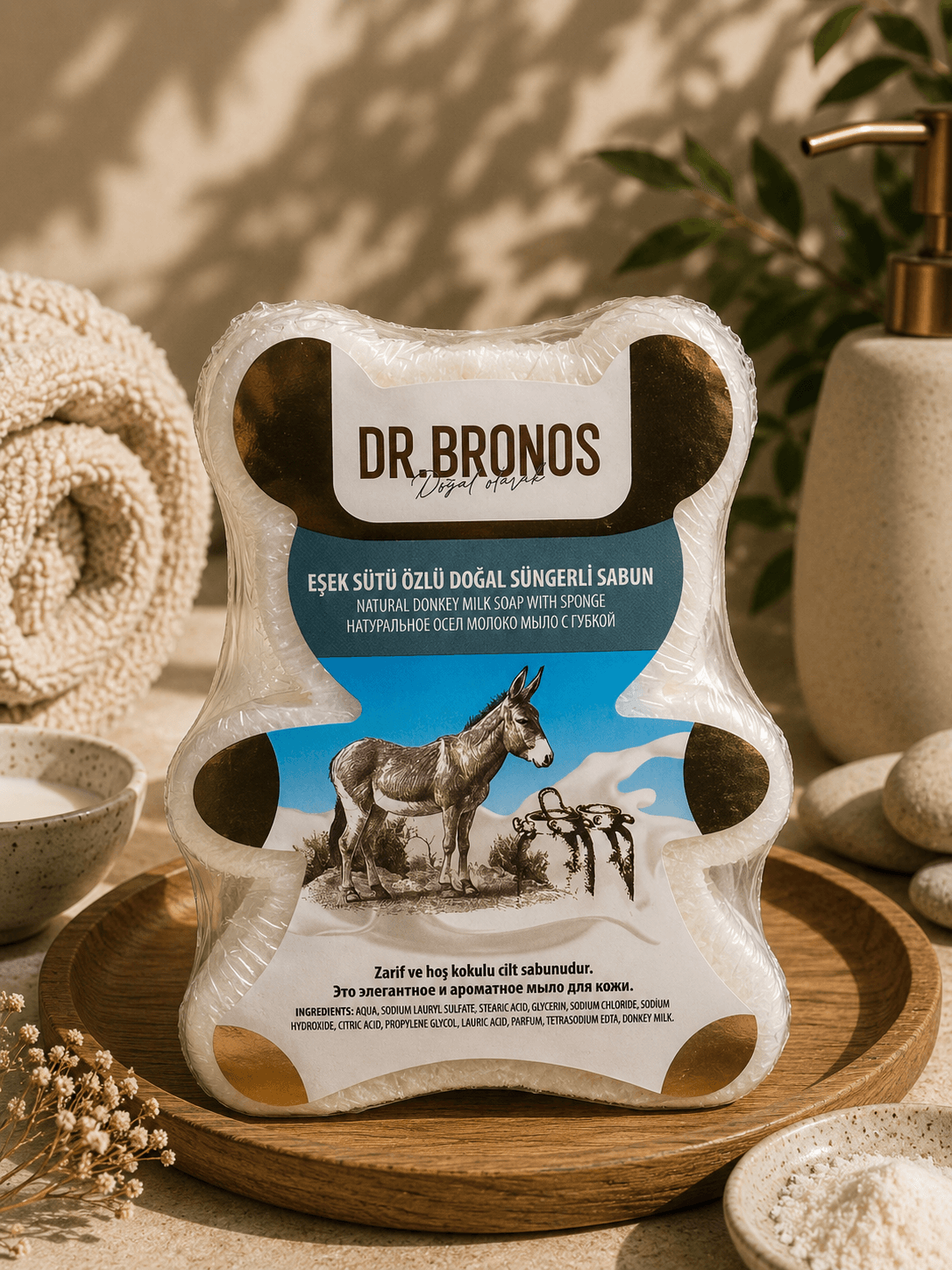 AYICIKLI SÜNGERLİ EŞEK SÜTÜ SABUN 135 GR
