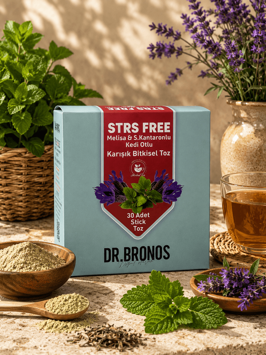 STRES FREE (MELİSA-S.KANTARON-KEDİ OTU ) ÇAY 90 GR